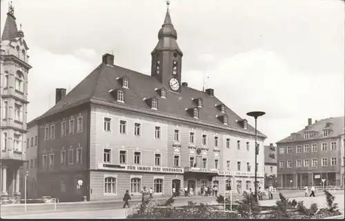 Annaberg-Buchholz, marché avec hôtel de ville, incurvée