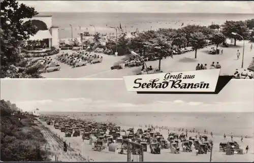 Bansin, plage et promenade, couru 1970