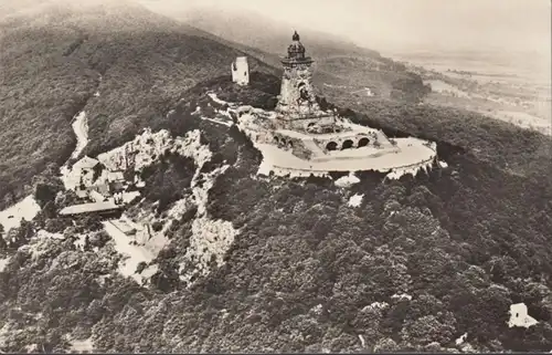 Vue sur les kyffhouses, photo de l'avion, incurvée