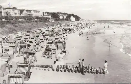 Bansin, plage et promenade, couru en 1982