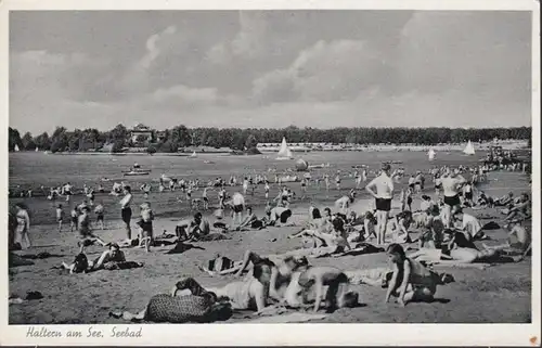 Supports au bord du lac, bain de mer, plage, couru 1955