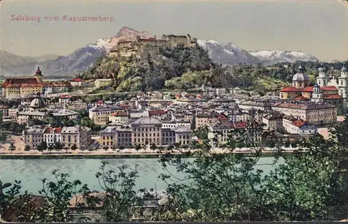 Salzburg vom Kapuzinerberg, ungelaufen