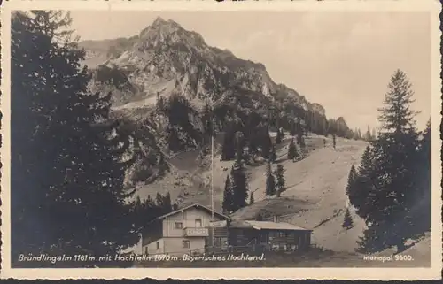 Bründlingalm mit Hochfelln, ungelaufen