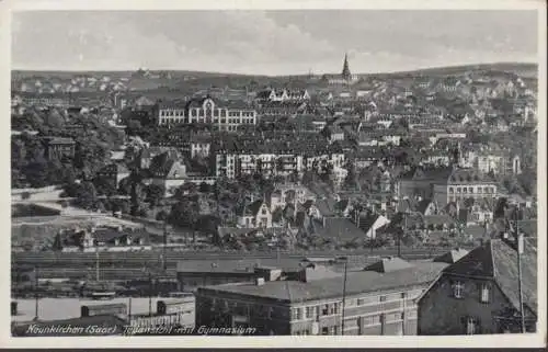 AK Neunkirchen, Teilansicht mit Gymnasium, ungelaufen