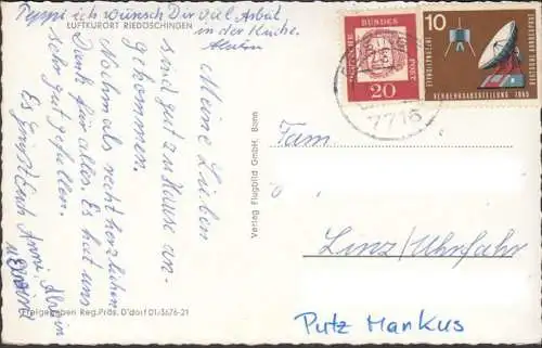Riedöschingen, Fliegeraufnahme, gelaufen
