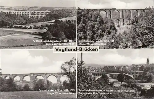 Ponts Vogtland, Passerelle de Göltzschtal, pont de Elstertal et P pont Syratal, couru