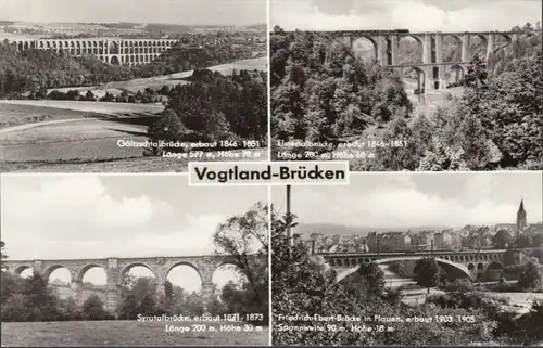 Vogtland- Brücken, Göltzschtalbrücke, Elstertalbrücke, Syratalbrücke, gelaufen