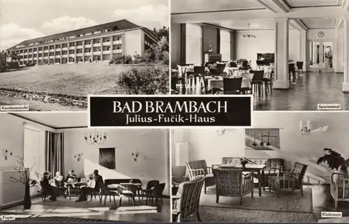 Bad Brambach, Julius Fucik Haus, Speisesaal, Klubraum, Foyer, gelaufen 1971