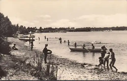 Lohsa, Au lac Knappen, Plage, Bateaux à rames, Course