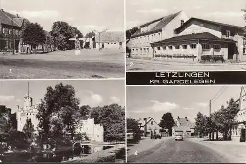 Letzlingen, Marktplatz, Bezirksschule, Jagdschloss, Magdeburger Strasse, gelaufen