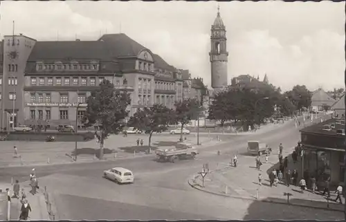 Bautzen, Platz der Roten Armee mit Reichenturm, ungelaufen