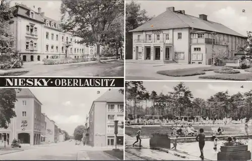 Niesky, hôpital, jeux d'éclairage, nouvelles constructions, salle de bains, couru 1982