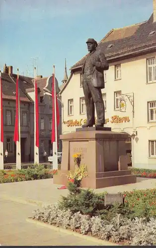 Eisleben, Lenin Denkmal, Hotel Goldener Stern, ungelaufen