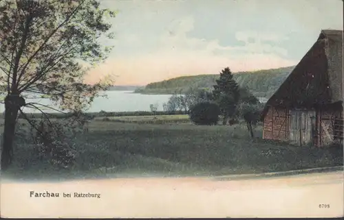 Farchau bei Ratzeburg, Ratzeburger See, Scheune, gelaufen 1905