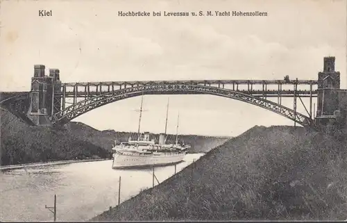 Kiel, Haut-Pont et S.M. Yacht Hohenzollern, couru en 1913