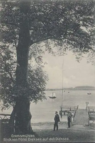 AK Malente Gremsmühlen, Blick vom Hotel Dieksee auf den Dieksee, gelaufen