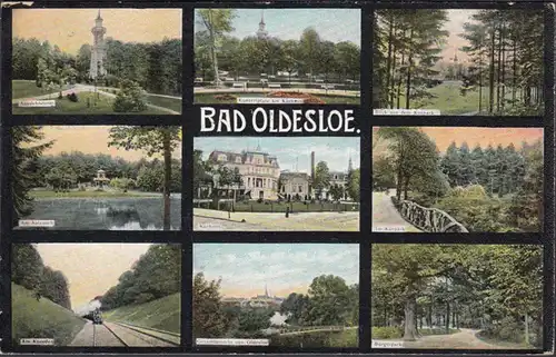 Bad Oldesloe, Am Kneeden, Kurhaus, Bürgerpark, gelaufen 1907