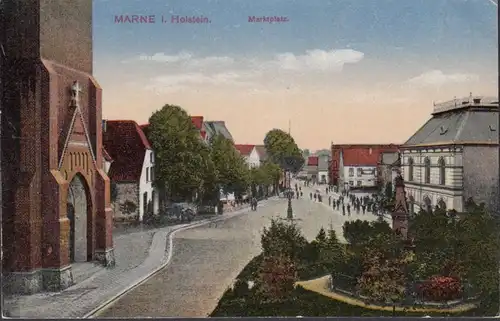 Marne in Holstein, Marktplatz, ungelaufen
