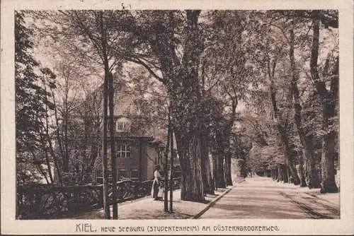 AK Kiel, Neue Seeburg, Studentenheim am Düsternbrookerweg, gelaufen 1912