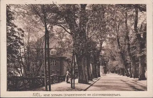 Kiel, Neue Seeburg- Studentenheim, am Düsternbrookerweg, gelaufen 1912