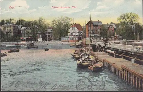 Kiel, Düsternbrooker Ufer, gelaufen 1908