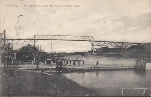 Kiel, Holtenau, Nouveau pont haut de l'empereur Wilhelm Canal, parcouru en 1913