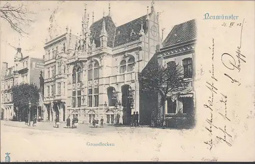 Neumünster, Grossflecken, Bahnpost, gelaufen 1903