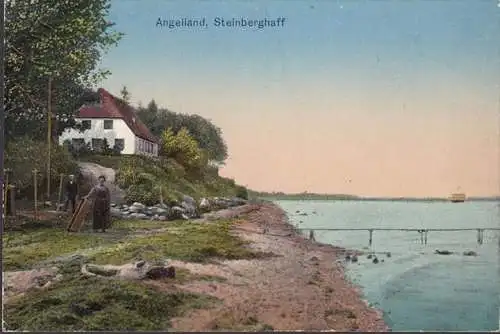 AK Steinberg, Steinberghaff, Angelland, gelaufen 1912