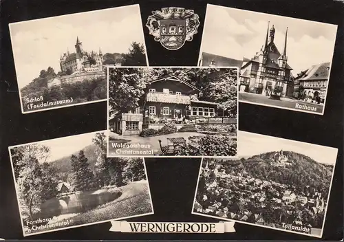 Wernigerode, Schloss, Forsthaus, Rathaus, gelaufen 1961