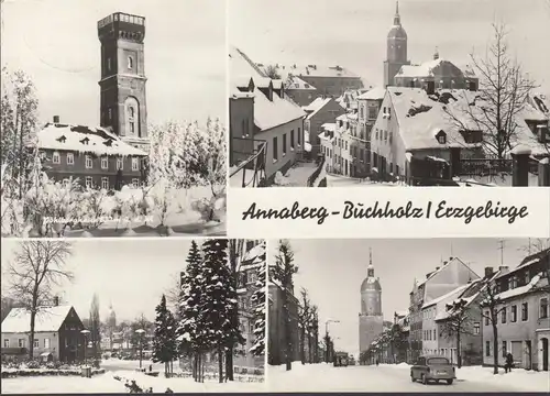 Annaberg- Buchholz, vue de la ville en hiver, couru en 1971