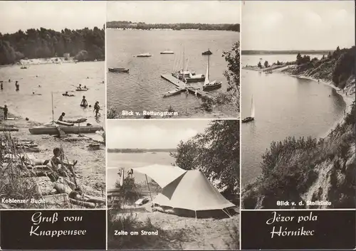 Lac Knappent, baie de Koplenzer, tentes, côte raide, incurvée