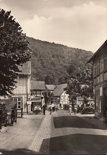 AK Treseburg, Deutsches Haus, Strassenansicht, gelaufen 1969