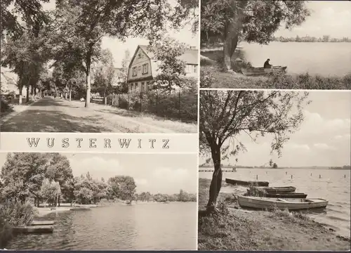 Wusterwitz, Stadtansicht, See, Boote, ungelaufen