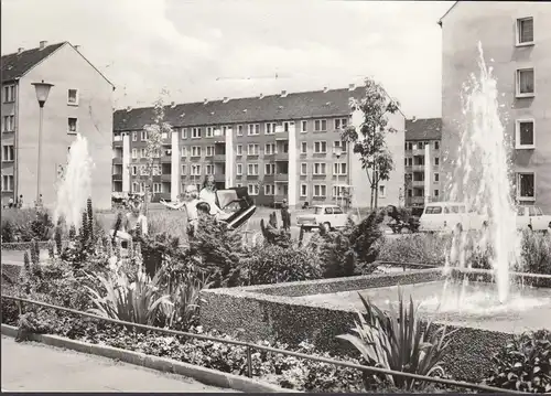 Riesa, Neubauten an der Greifswalder Strasse, gelaufen 1974