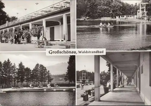 Großschönau, Waldstrandbad, Mehrbild, gelaufen 1973