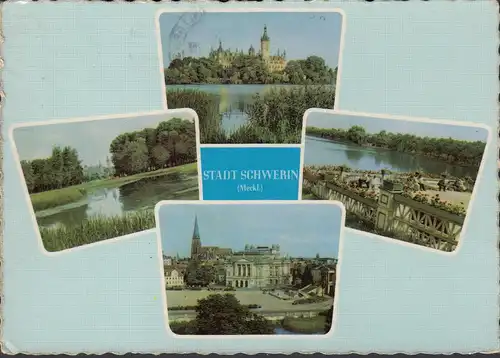 Stadt Schwerin, Stadtansichten, gelaufen 1963
