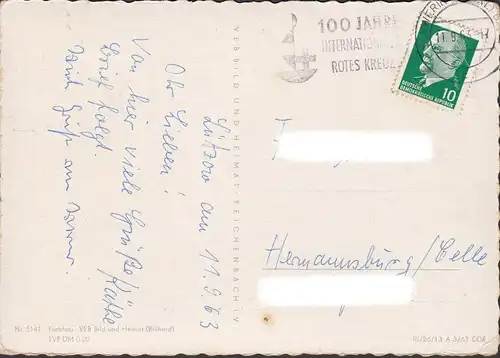 Stadt Schwerin, Stadtansichten, gelaufen 1963