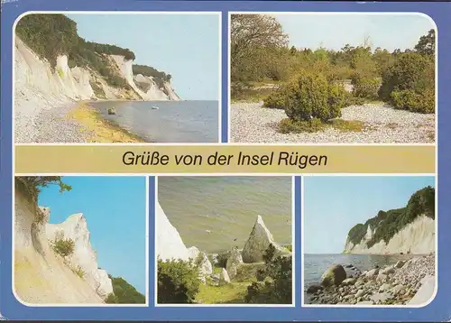 Rügen, Steilufer, Wissower Klinken, Kreidefelsen, gelaufen 1988