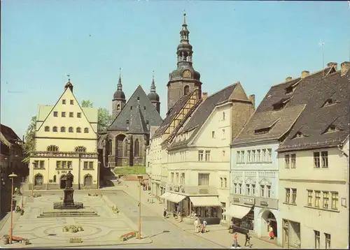 Eisleben, Markt mit Luther Denkmal, ungelaufen