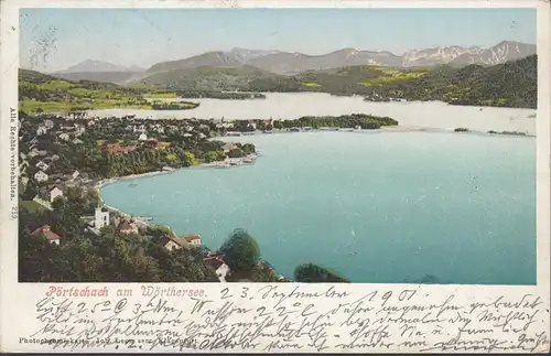 Pörtschach a. Wörthersee, Panoramaansicht, gelaufen