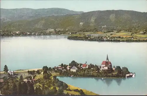 Maria Wörth a. Wöthersee, vue panoramique, incurvée