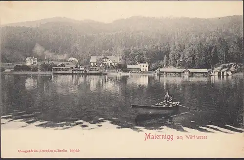 Maiernigg a. Wörthersee, bateau à rames, non roulé