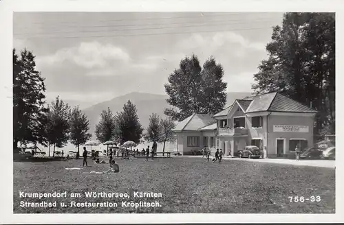 Krumpendorf, Strandbad mit Restauration Kropfitsch, ungelaufen