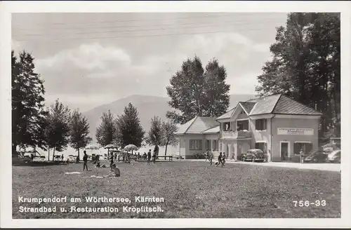 Krumpendorf, Strandbad mit Restauration Kropfitsch, ungelaufen