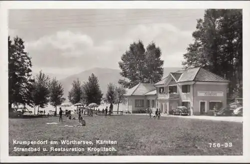 Krumpendorf, Strandbad mit Restauration Kropfitsch, ungelaufen