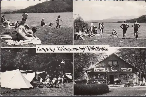 Krumpendorf, camping, tentes, baigneurs, étoile Stüberl, couru en 1957