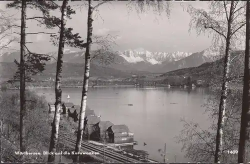 Klagenfurt, Blick auf die Karawanken, gelaufen 1953