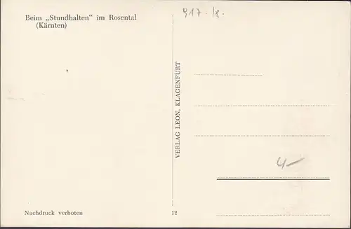 Beim Stundhalten im Rosental, ungelaufen