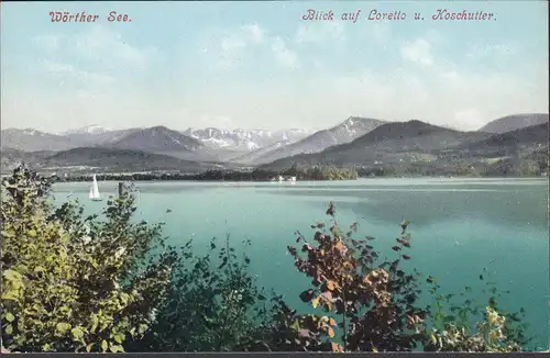 Lac Wörthersee, vue sur Loretto et Koschutter, incurvée