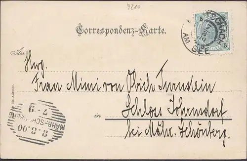 Pörtschach am Wörthersee, Ostbucht, gelaufen 1900